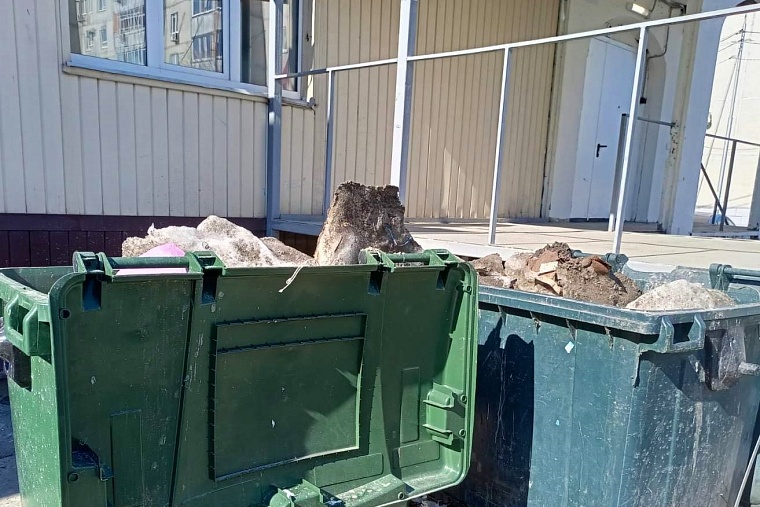 Глыбам льда - не место в мусорном контейнере