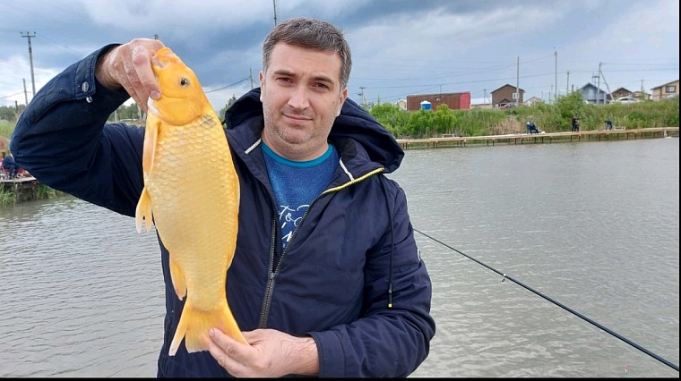 Горожанин поймал в озере под Тюменью золотую рыбку