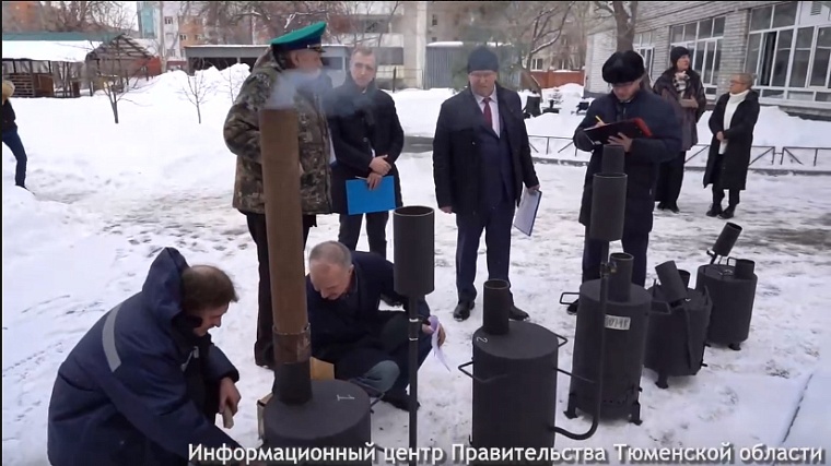 Тюменские студенты изготовили печки-буржуйки для военнослужащих по чертежам военкомата