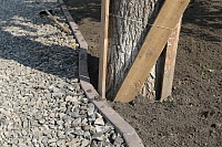 В тюменских дворах появляются "гибкие" бетонные бордюры