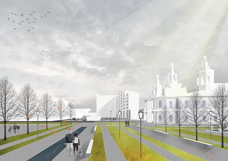 Качели, подземное движение и бесконечные скверы: какой видят ул. Ленина архитекторы