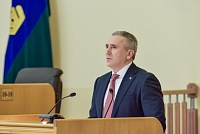 Губернатор Александр Моор начал свое пятое ежегодное послание о положении дел в Тюменской области