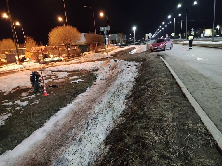 На дорогах Тюменской области в выходные произошло две аварии с участием мотоциклов