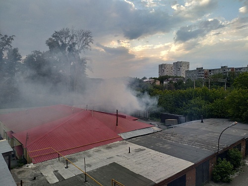 В Тюмени горит лесополоса у Пермяковского моста