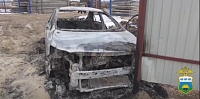 В Тюмени разбойник напал на таксиста и сжег его автомобиль