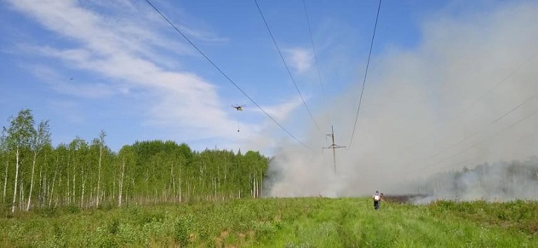 Под Уватом борются с крупным природным пожаром