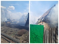 Пожар повредил три строения на дачах в СНТ "Липки" под Тюменью
