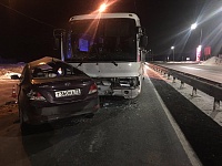 Смертельное ДТП: на встречной полосе Hyundai Solaris врезался в автобус