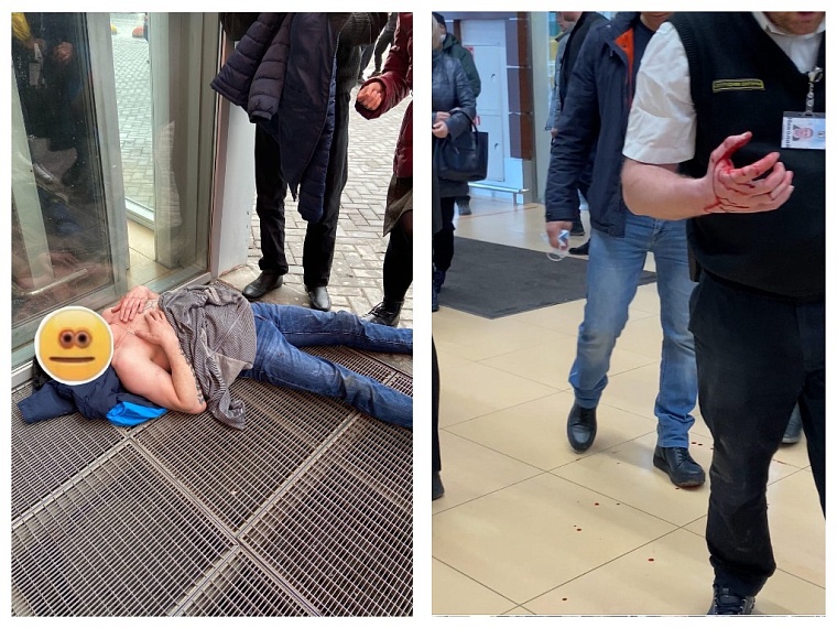 В тюменском ТЦ до крови подрались охранник и покупатель