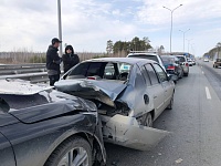 Массовая авария произошла на объездной в Тюмени