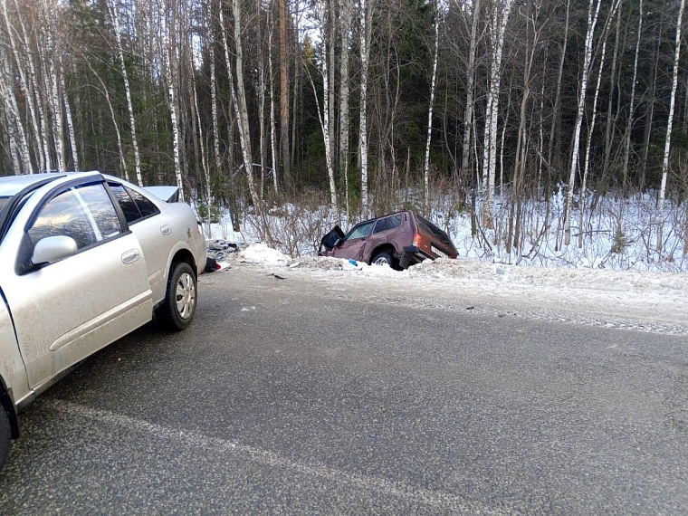 В Тобольском районе водитель "Нивы" выехал на встречную полосу и погиб