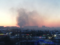 Пожар на Комбинатской в Тюмени: горит двухэтажный дом