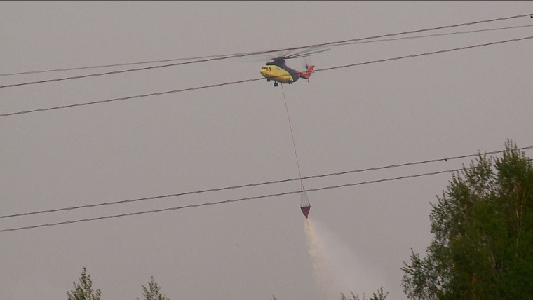 В районе Андреевского озера горит лес