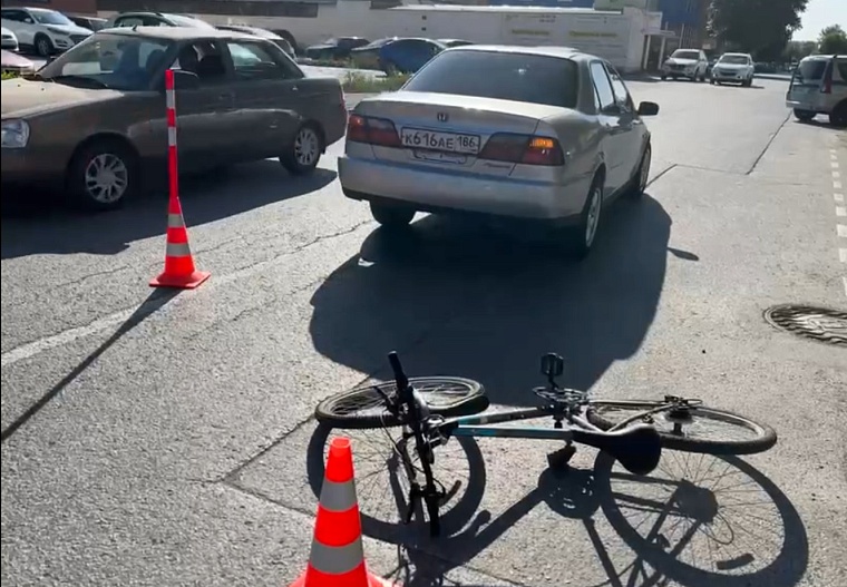 Школьника на велосипеде в Тюмени сбила Хонда