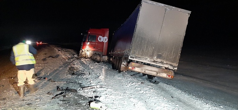 Под Тобольском в столкновении с большегрузом погибли водитель и пассажирка "Киа Церато"