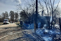 В поселке Богандинском под Тюменью сгорели два дома