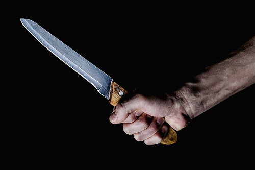 Житель Тобольска набросился с ножом на мать с сыном