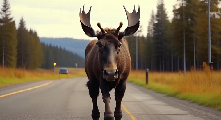 Штраф до 180 тысяч: на тюменских дорогах сбивают лосей, кабанов и косуль