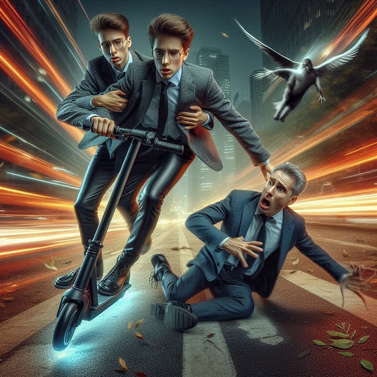 Тюменского депутата чуть не переехали на самокате