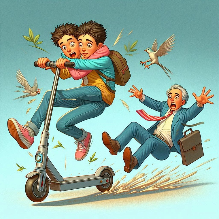 Тюменского депутата чуть не переехали на самокате