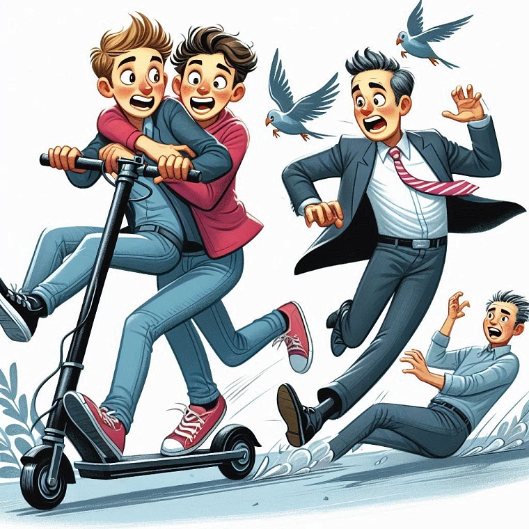 Тюменского депутата чуть не переехали на самокате