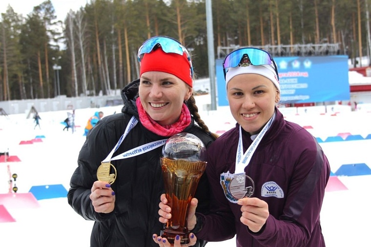 Тюменка Виктория Сливко стала первой в спринтерской гонке на ЧР по биатлону