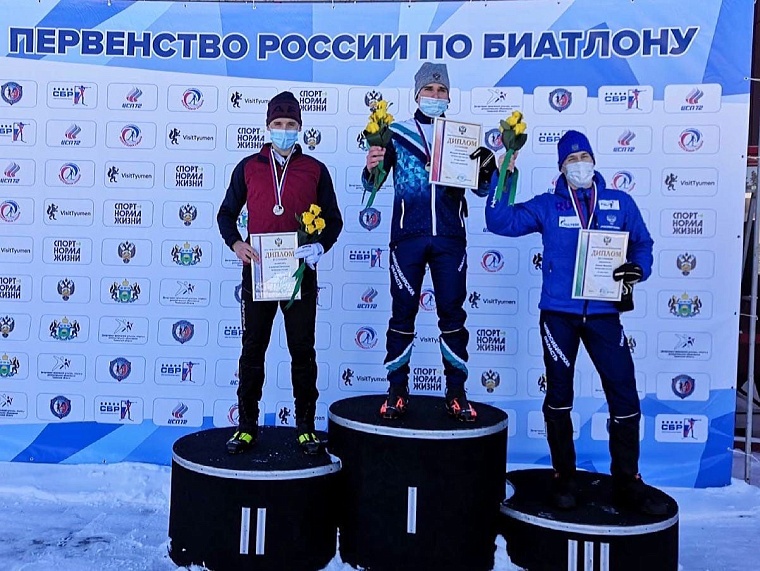 Тюменские биатлонисты победили в смешанной эстафете на первенстве России