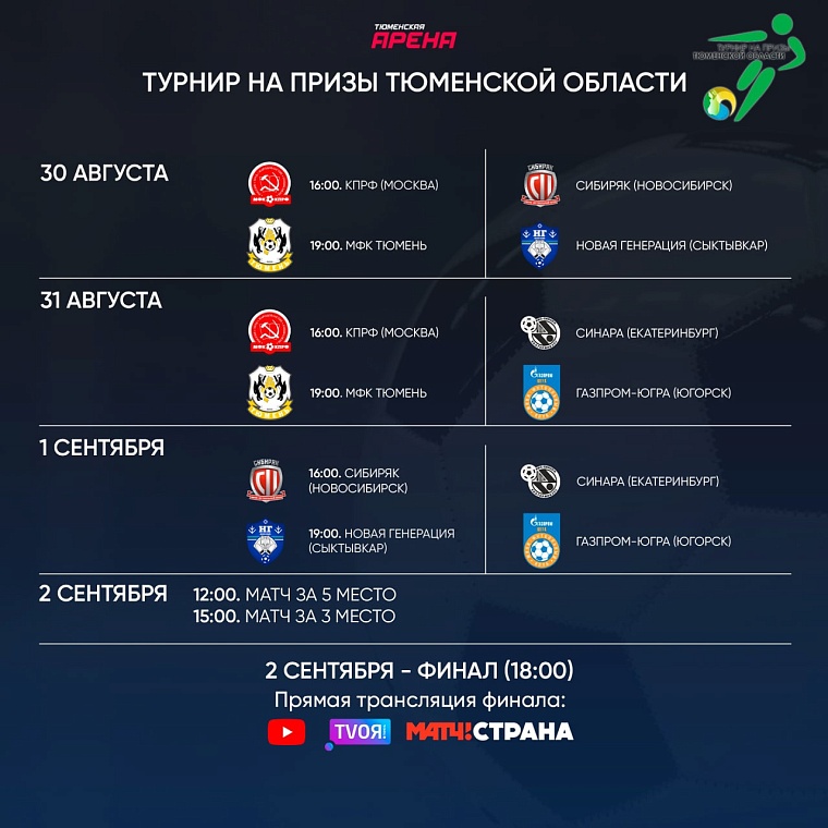 Финал предсезонного турнира покажет «TVоя Тюмень»