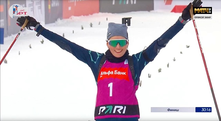 Тюменская биатлонистка Виктория Сливко победила в финальном этапе Кубка России