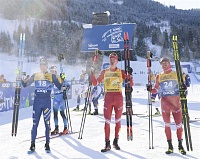 Александр Большунов победил на гонке в рамках многодневного лыжного марафона «Тур де Ски»