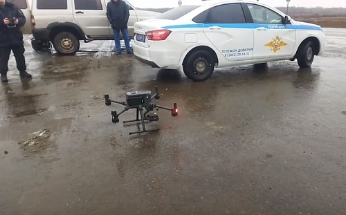 На автомобильной дороге Тюмень - Омск работает беспилотник ГИБДД