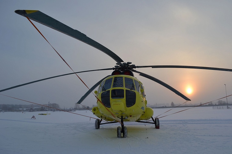 В тюменский аэропорт Плеханово прибыл новый вертолет санавиации