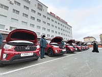 Тюменским пожарным вручили семь новых автомобилей Hyundai Creta