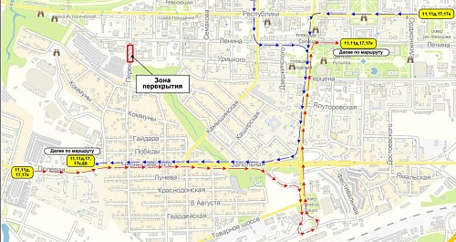 В Тюмени автобусы будут объезжать перекрытый участок улицы Перекопской