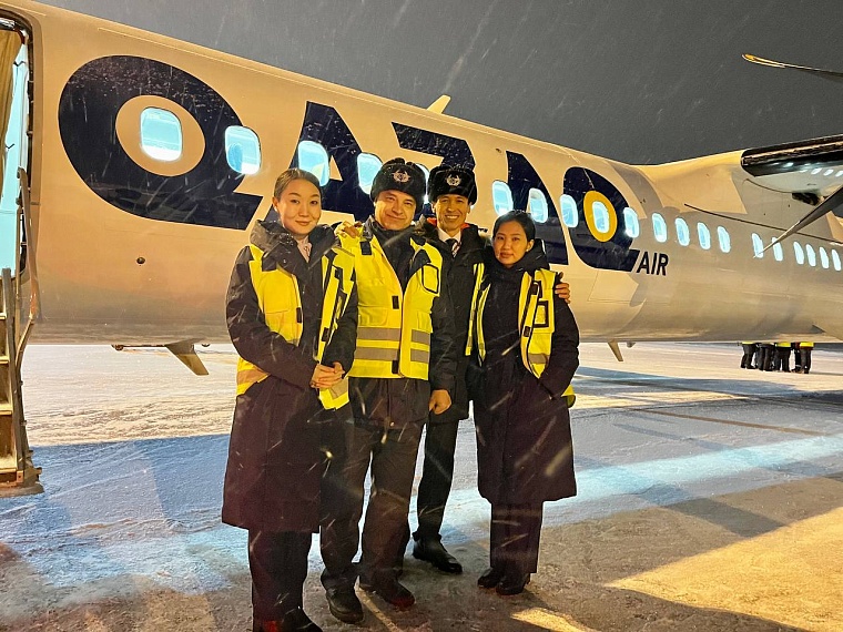 В Тюмени встретили первый прямой рейс из Астаны