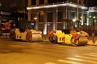 Ремонт дороги на Первомайской строители закончили в ночь на 1 сентября