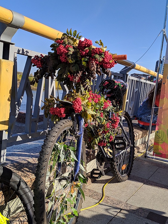 На набережную в Тюмени съехались коляски и велики из папье-маше и картона