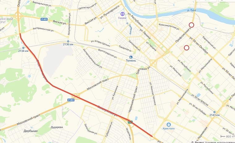 Запретили разворот. Названы три самых опасных места на дорогах Тюмени