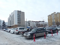Тюменцы стоят в очереди на тестовую парковку