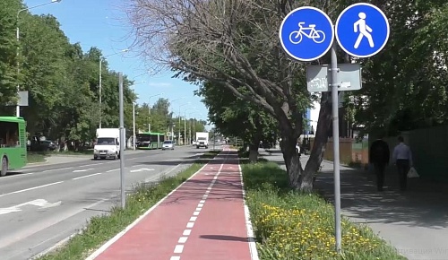 Тюменские велодорожки обозначили специальными знаками