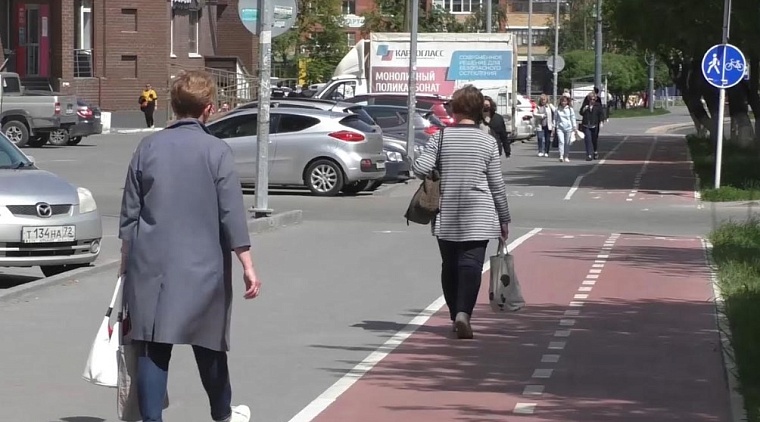 Тюменские велодорожки обозначили специальными знаками