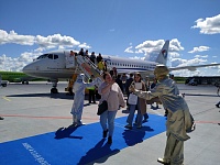 В тобольский аэропорт Ремезов прибыл первый чартер из Санкт-Петербурга