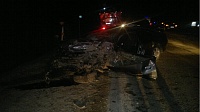 Из-за плохой дороги в столкновении «Доджа» и «Форда» погиб один из водителей