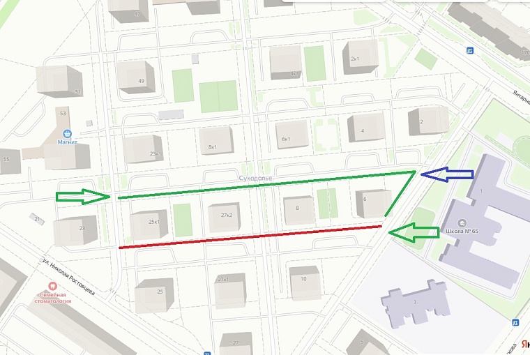 Школьный маршрут: почему дети из школы №65, корп. 2 массово идут мимо "зебры"
