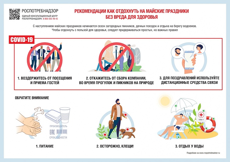Роспотребнадзор: как отдохнуть на майские праздники без вреда для здоровья