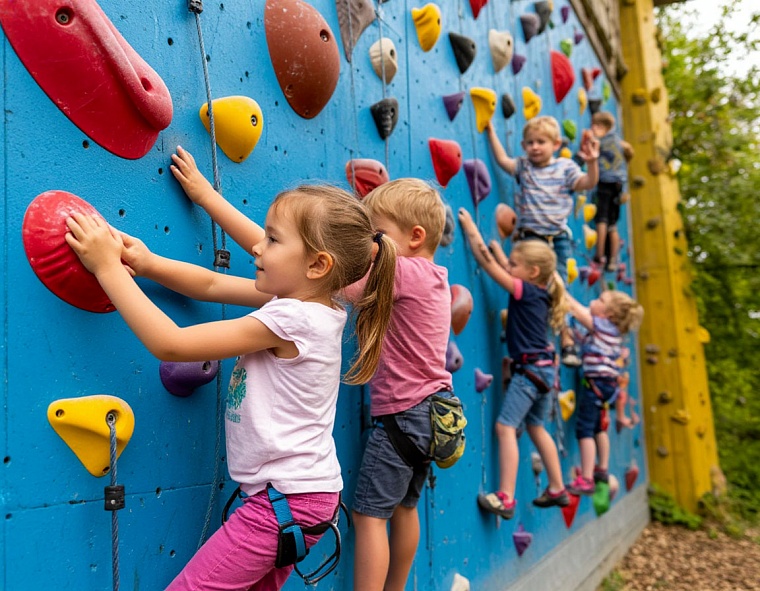 Тюменским детям предлагают попробовать скалодром и ледолазание