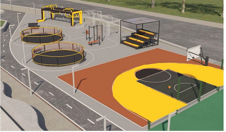 Спортивную площадку на тюменской набережной разобрали, признав ее небезопасной