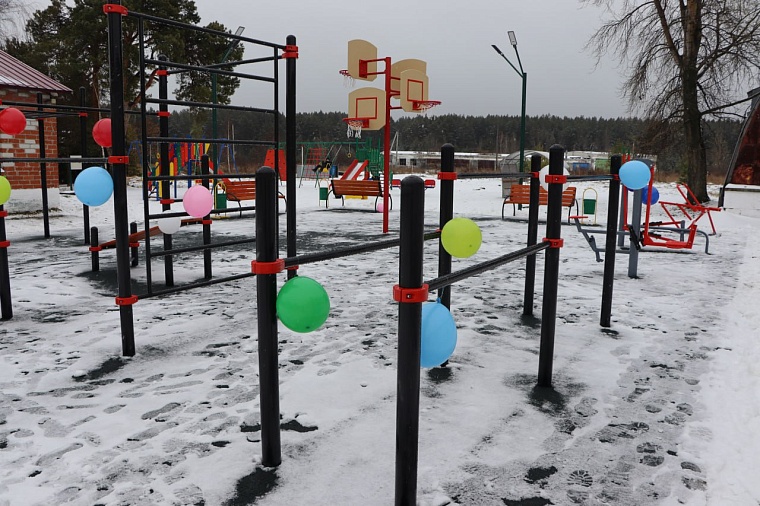 По просьбе Любови Евграфовой в деревне Криволукской Ялуторовского округа открыли новую спортплощадку