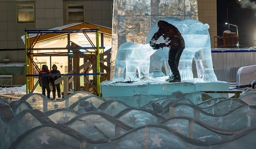 На ледовый городок в Салехарде уйдет 1,1 тыс. кубометров льда