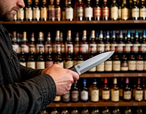 Тоболяк украл алкоголь и сигареты из магазина, угрожая ножом продавцу